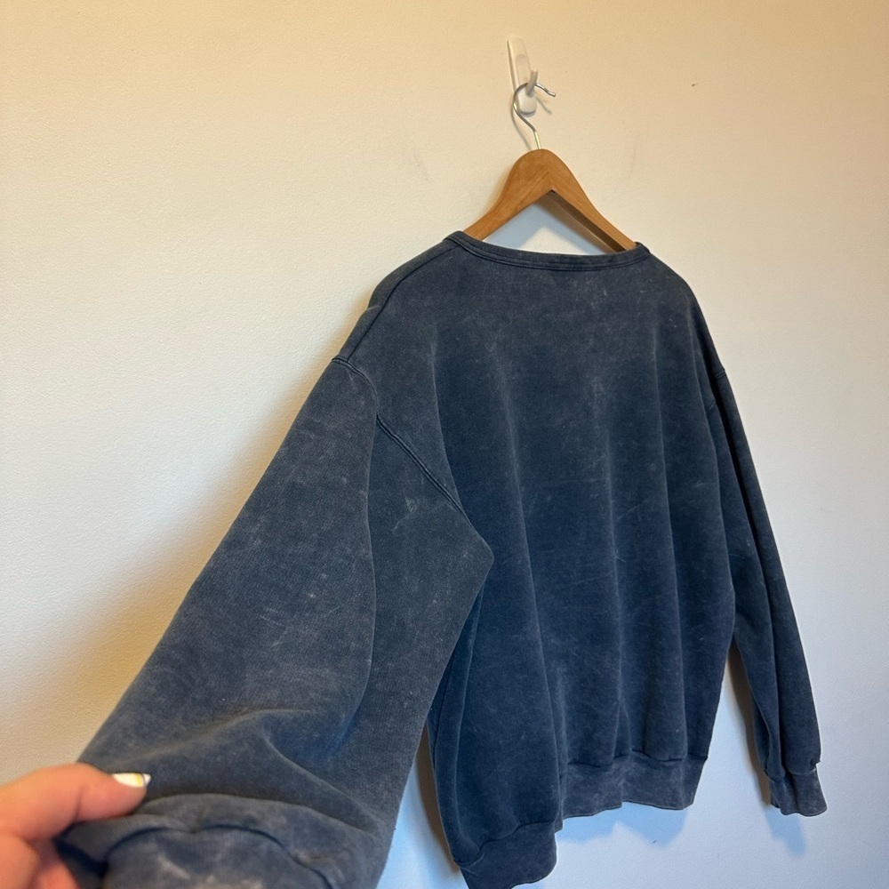 Vintage Sweater Crewneck Whistler Cozy Warm Preppy Acid Wash Style Cottagecore - Picture 10 of 13